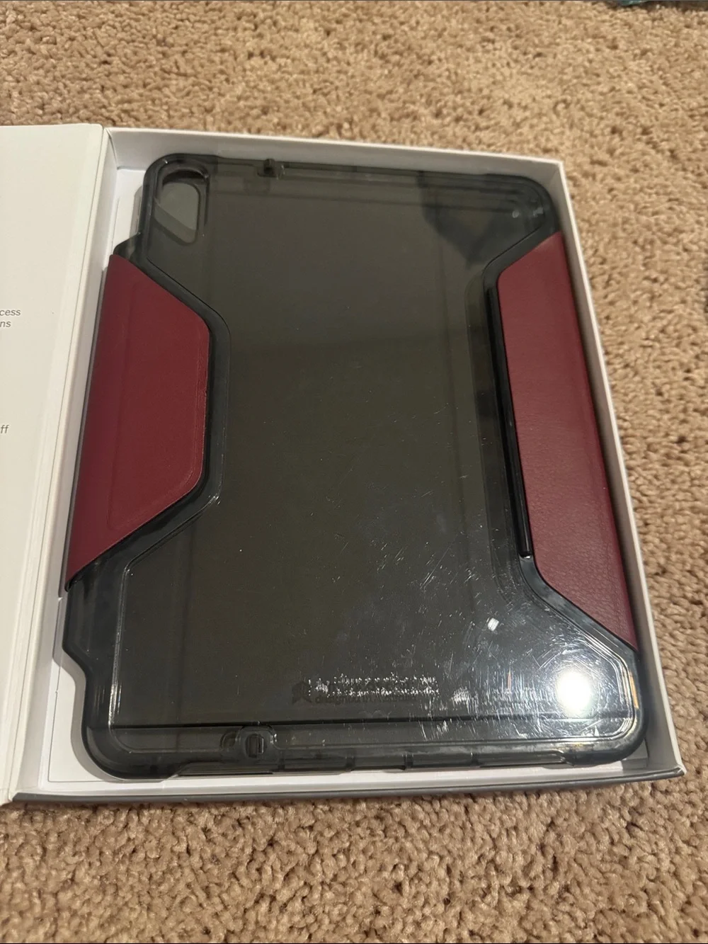 Dux Studio Case for iPad Pro 11-inch - Black with Burgundy Interior